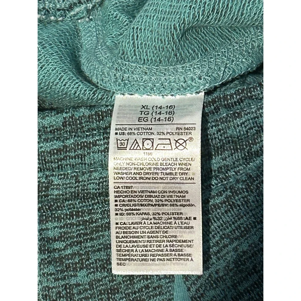 Old Navy Knit Shorts Boys XL 14-16 Teal Space Dye NEW Drawstring Athletic